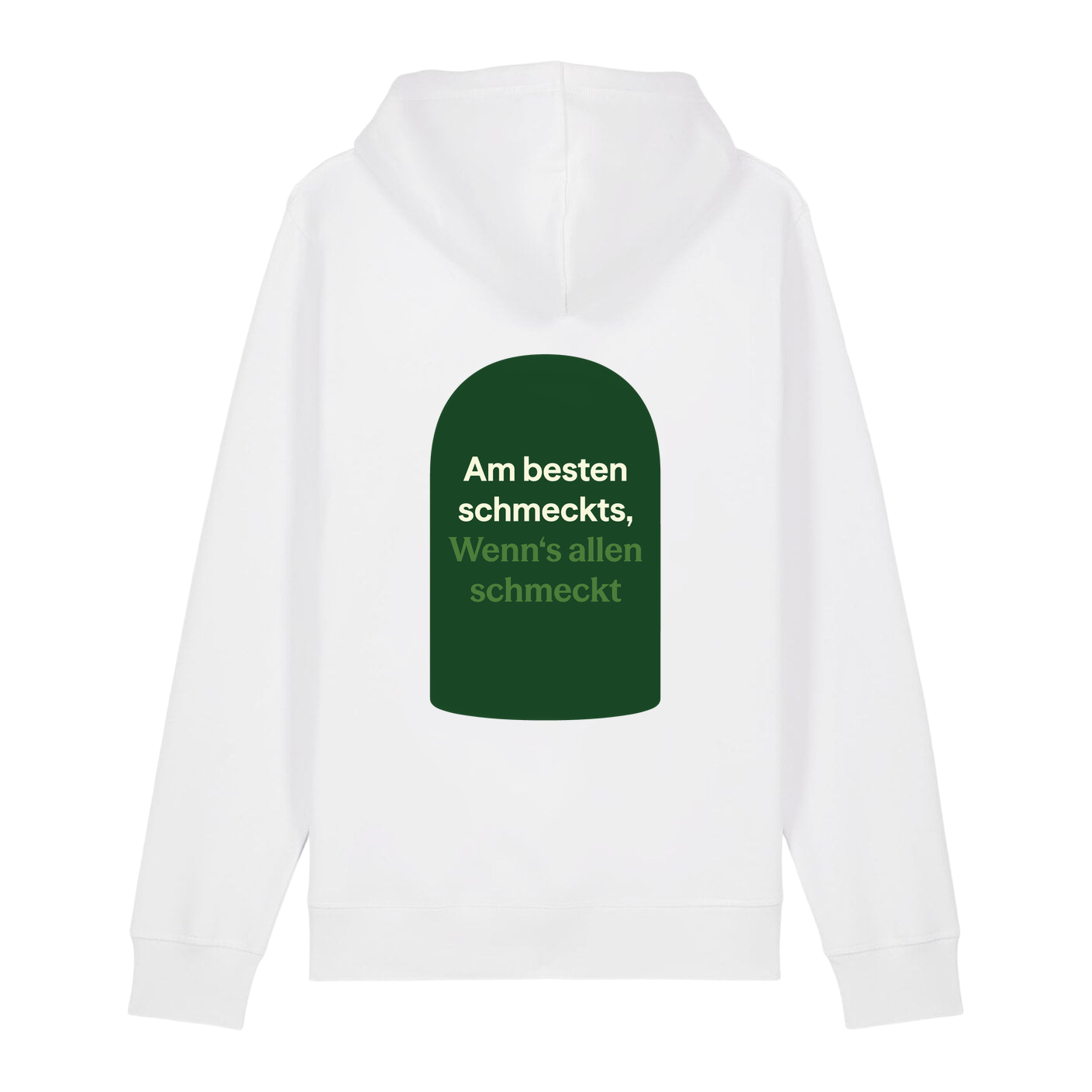 "Schmeckt" Hoodie Weiß